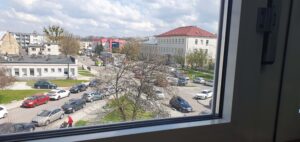 widok z okna szpitala